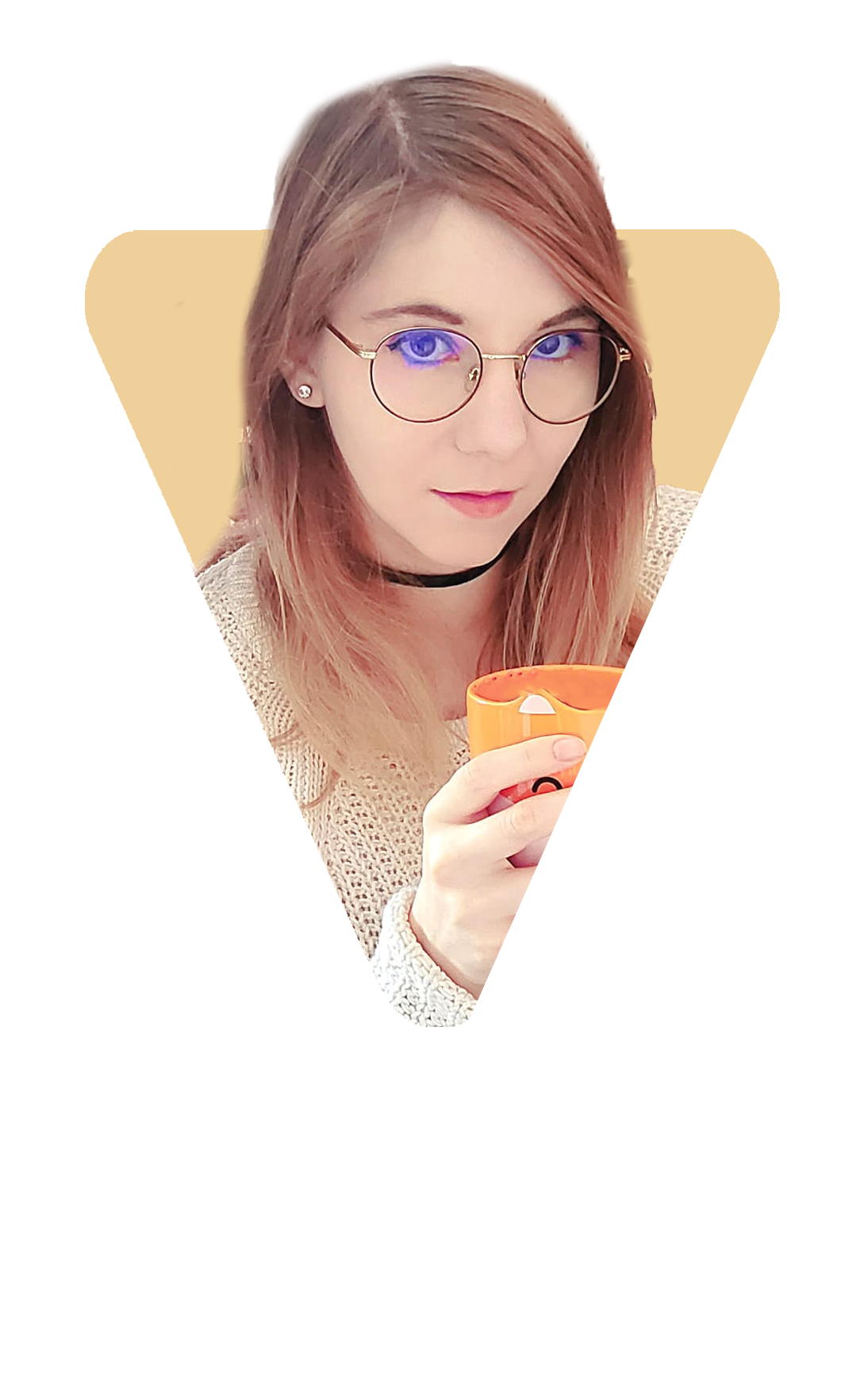 Ma photo de profil dans un triangle jaune